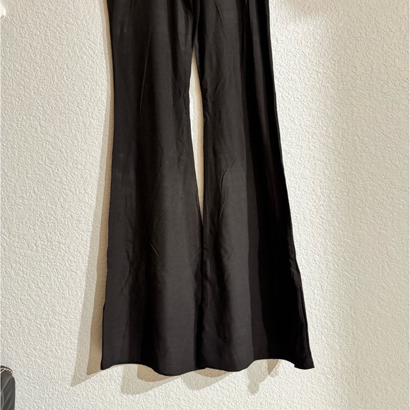 No Boundaries Foldover Black Flared Pants Leggings - Picture 3 of 5